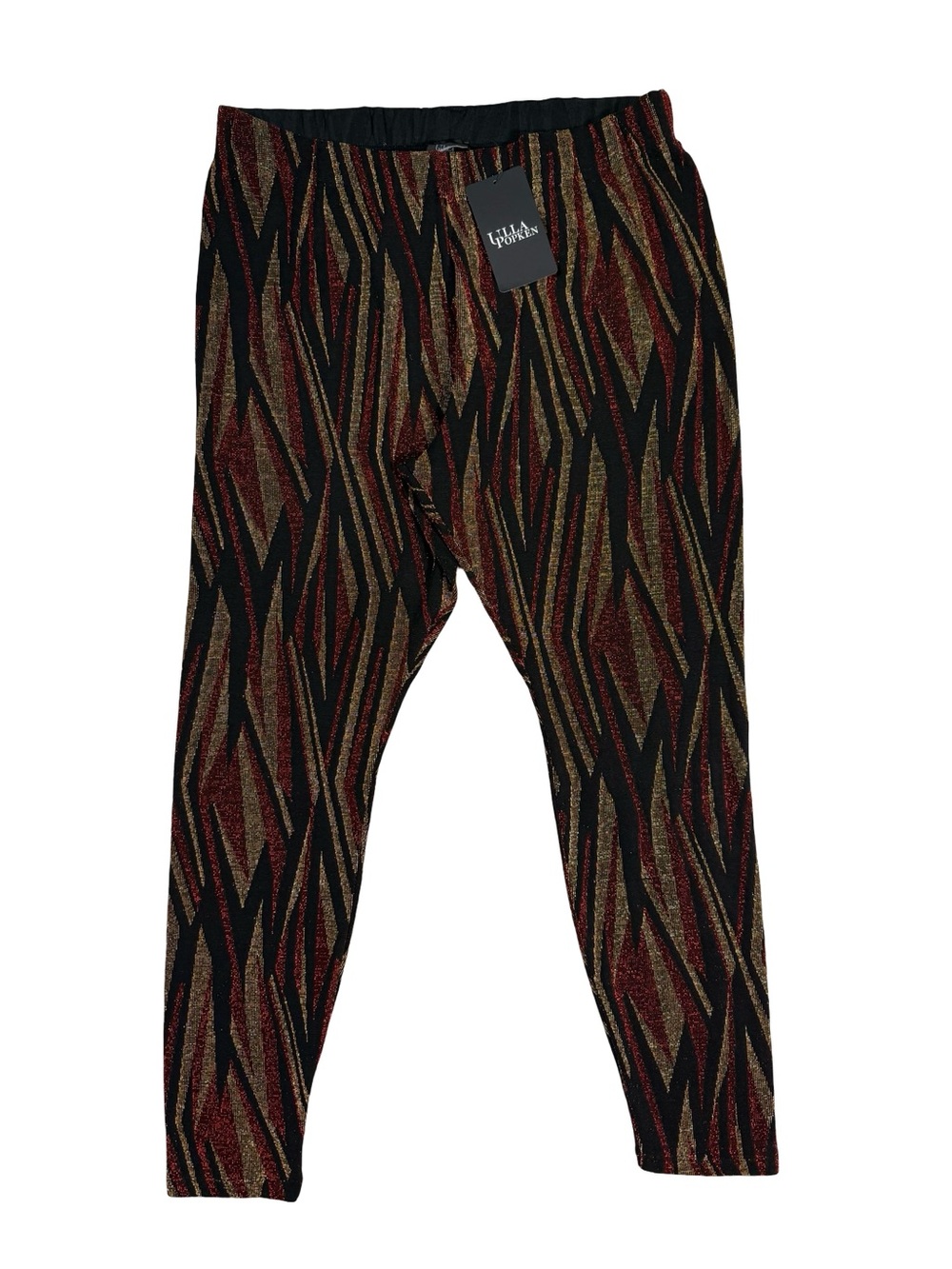 Ulla Popken Sparkly Abstract Footless Leggings Sz 20/22 Metallic Shimmer NEW